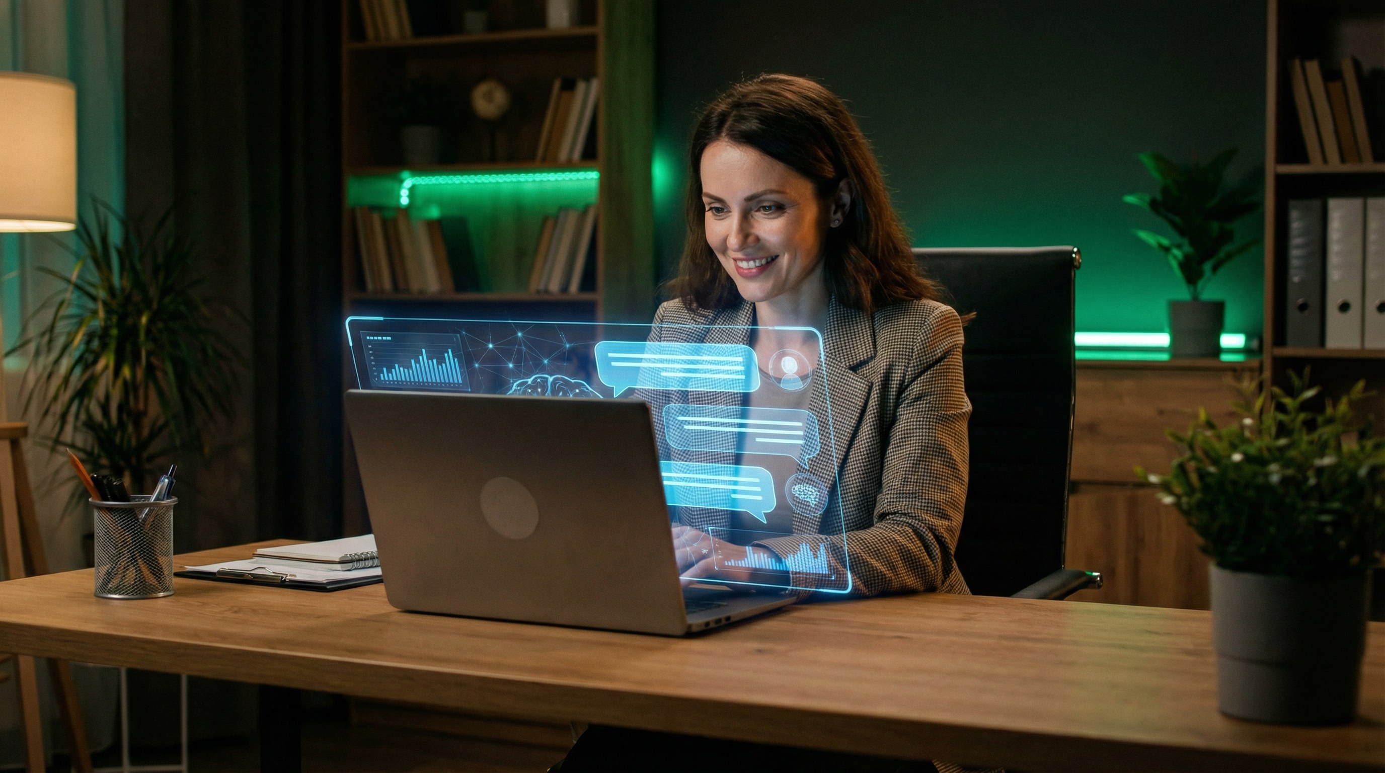 Business professional ready to use AI tools for their small business